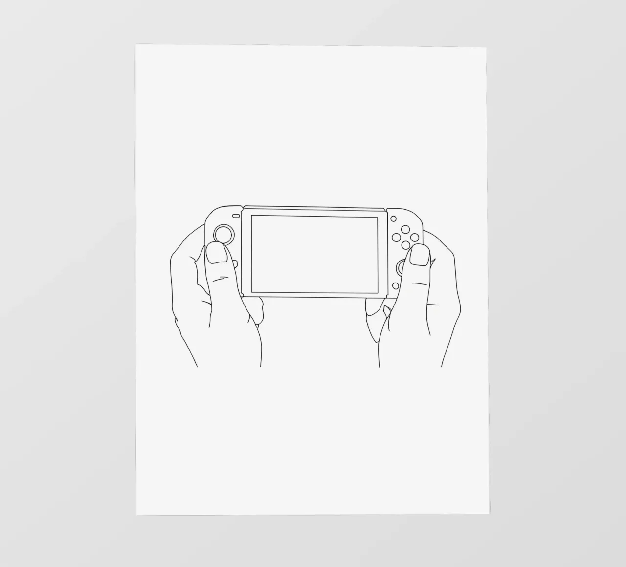 Gamer - Minimalist Line Art backlit film by Viv Line Art