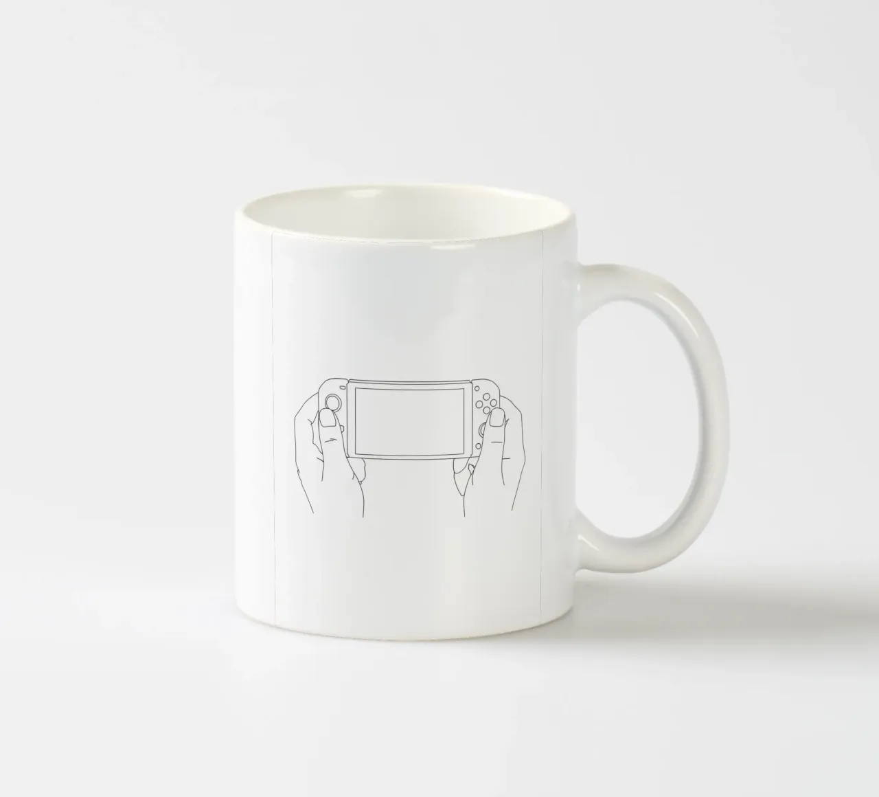 Gamer - Line art minimalista tazza in ceramica da Viv Line Art