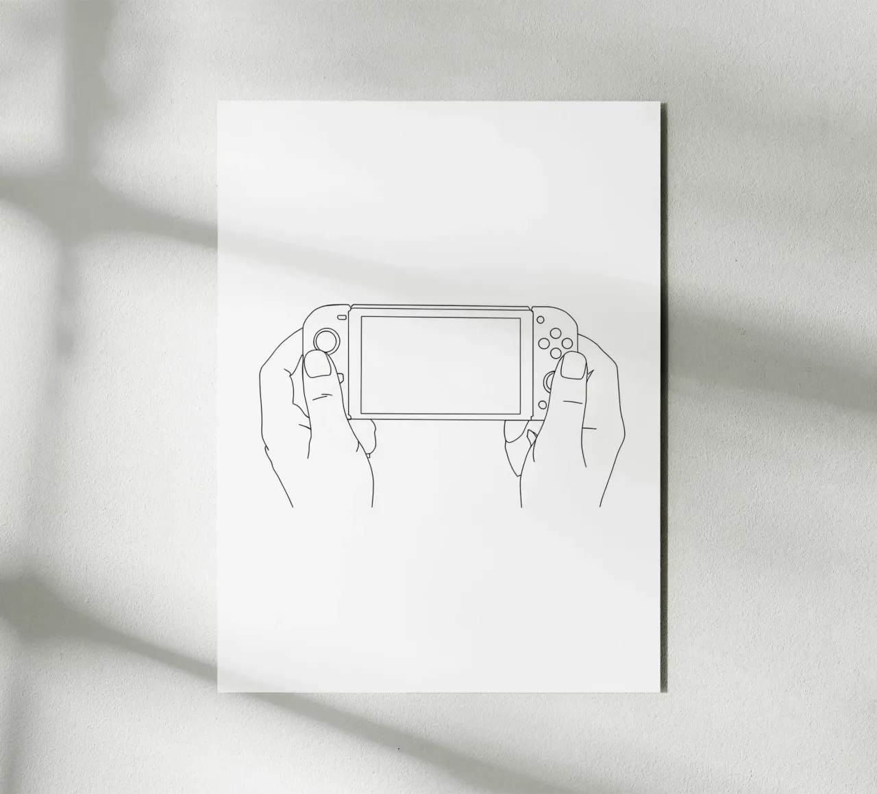 Gamer - Minimalist Line Art forex plate by Viv Line Art
