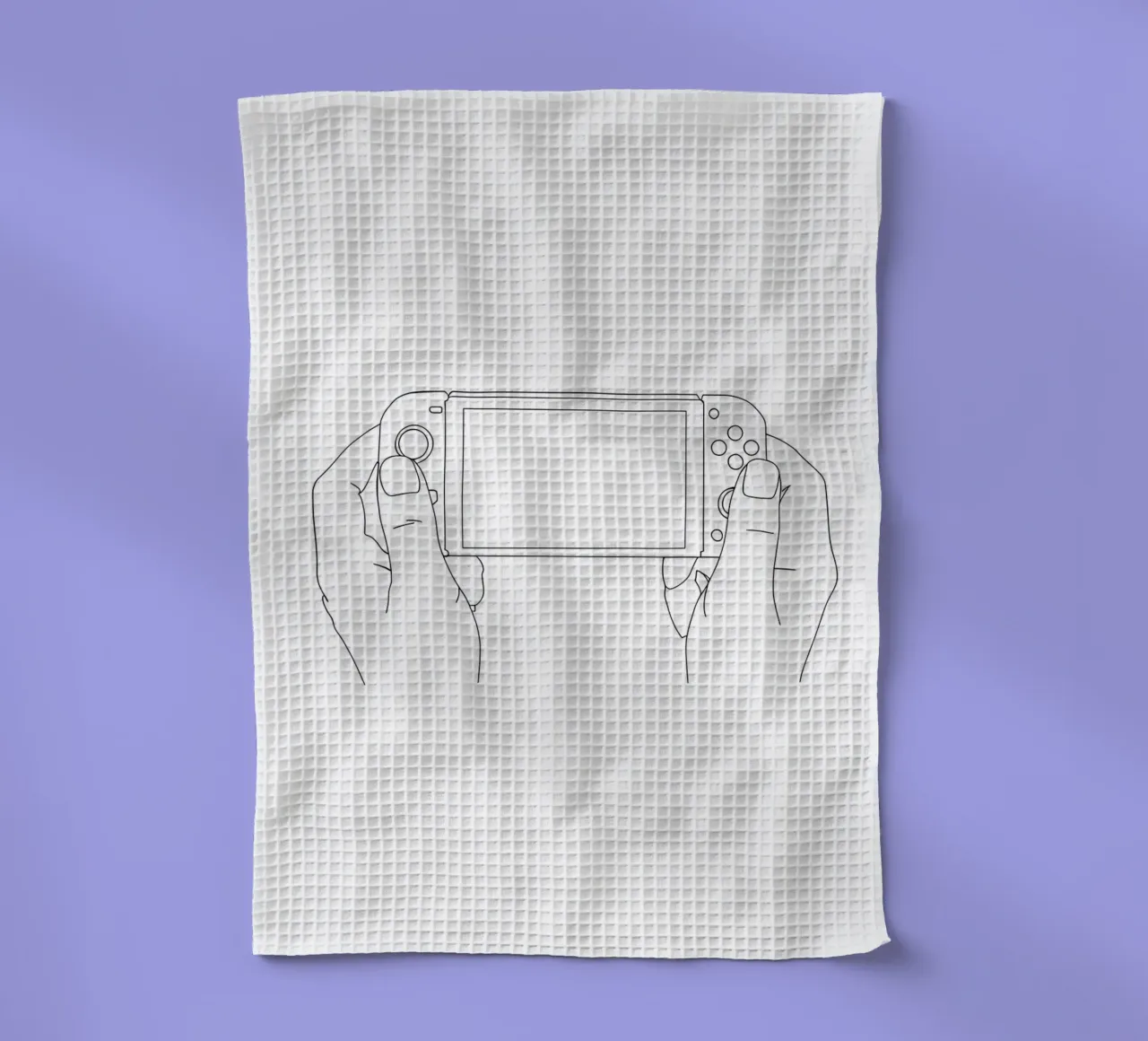 Gamer - Minimalist Line Art tea towel by Viv Line Art