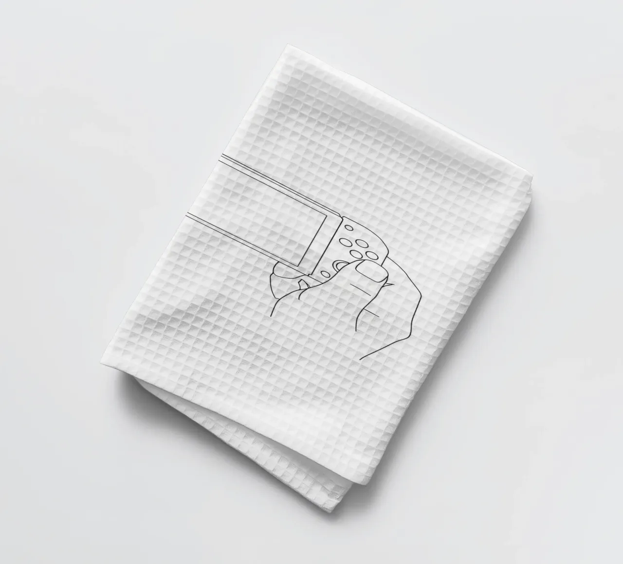 Gamer - Minimalist Line Art tea towel by Viv Line Art