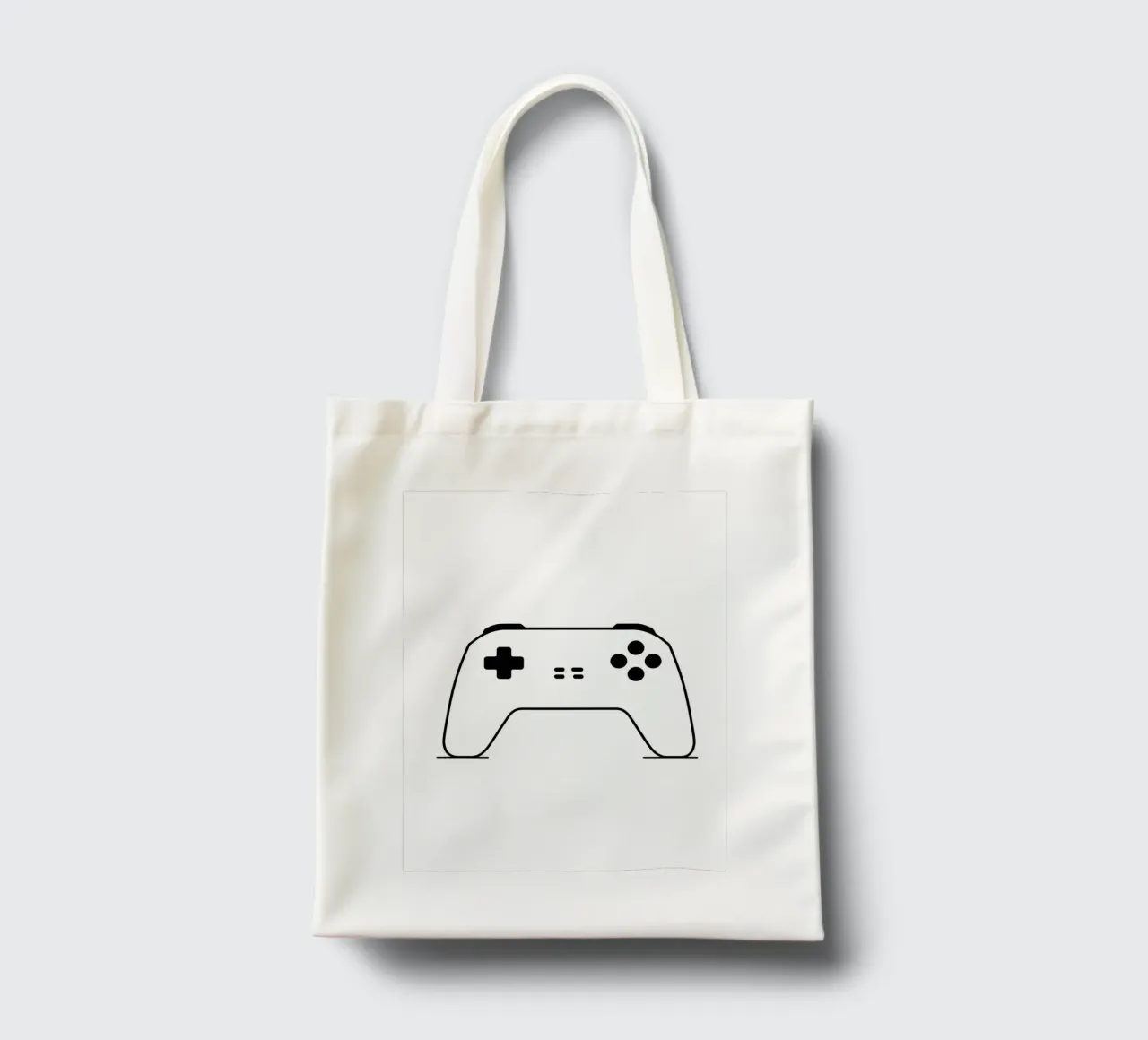 Console di gioco - Line art minimalista borsa in juta da Viv Line Art
