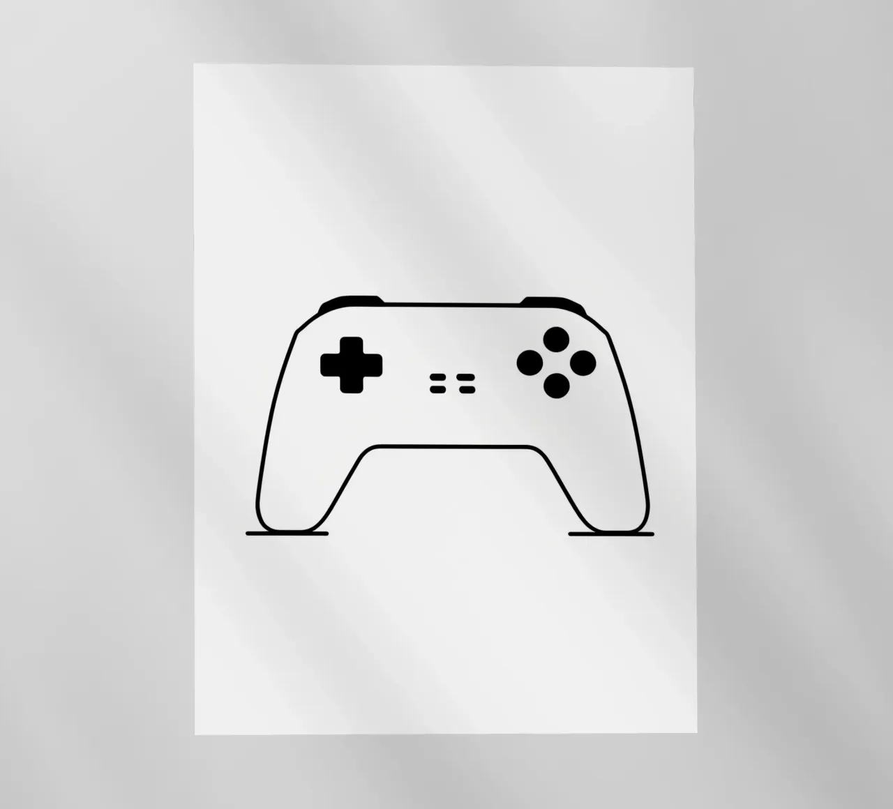 Console di gioco - Line art minimalista pellicola backlit da Viv Line Art