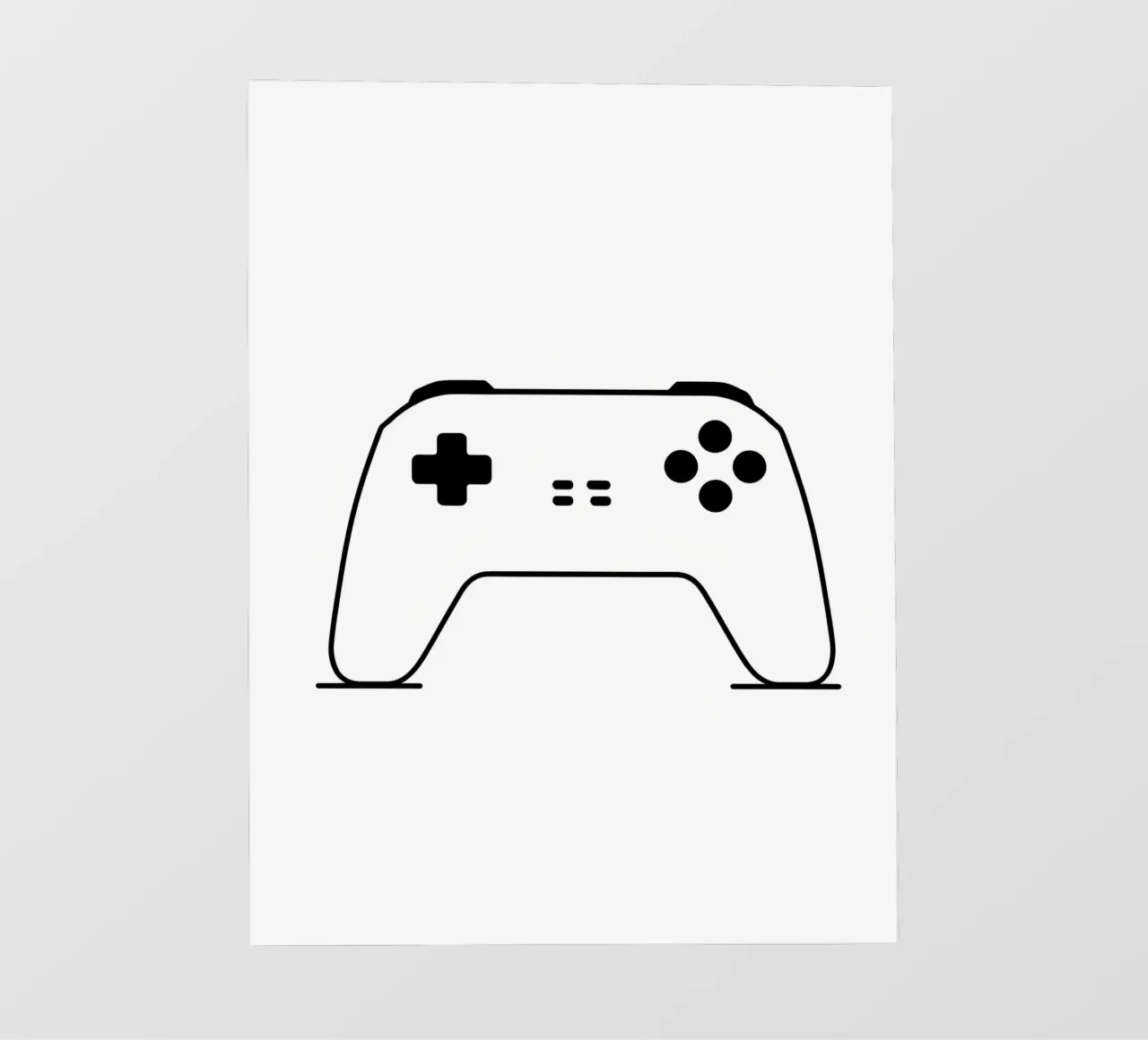 Console di gioco - Line art minimalista pellicola backlit da Viv Line Art