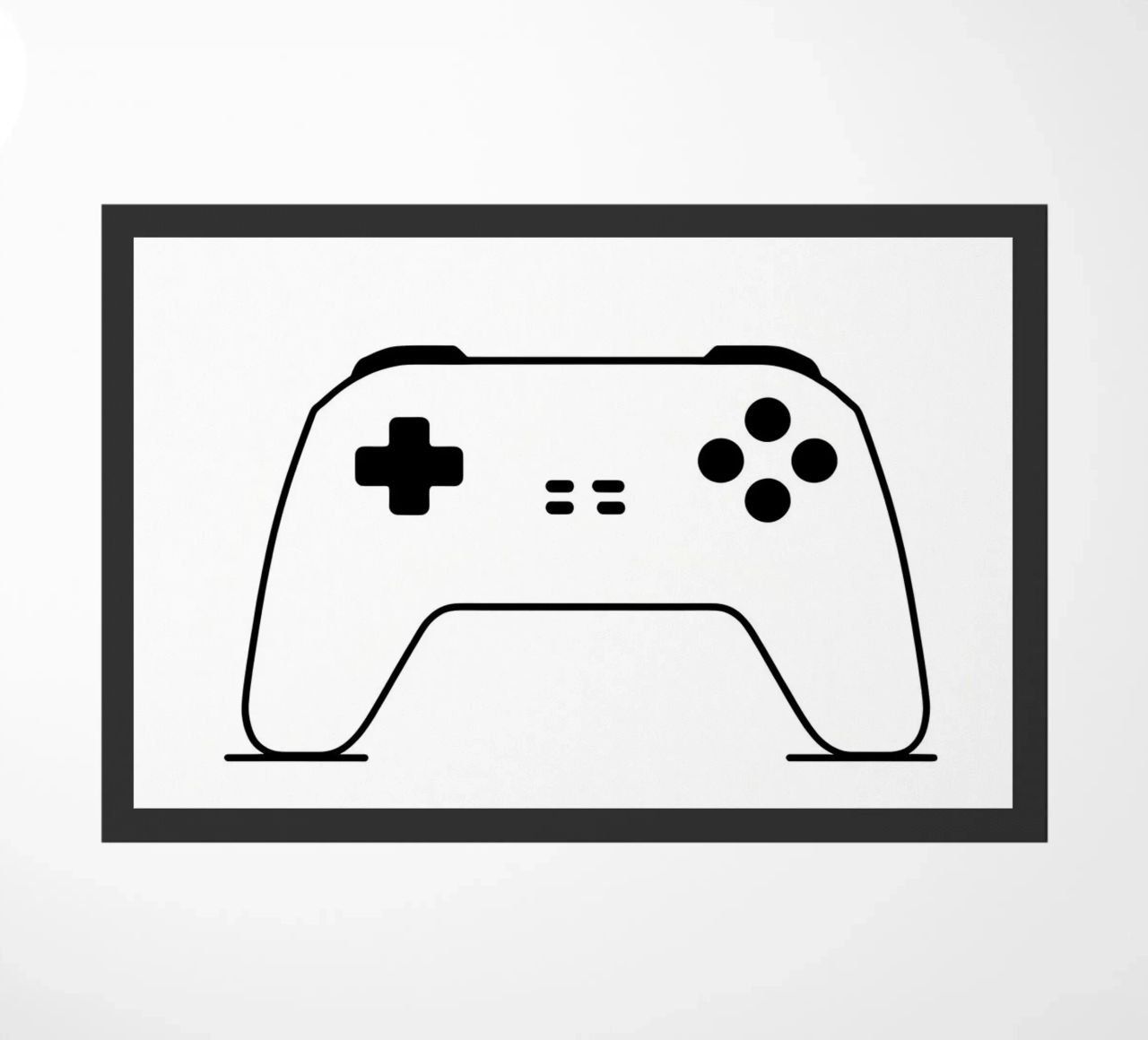 Game Console - Minimalist Line Art doormat by Viv Line Art