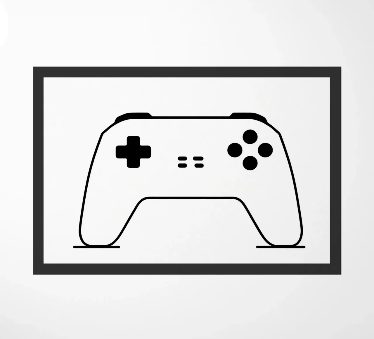 Console di gioco - Line art minimalista zerbino da Viv Line Art