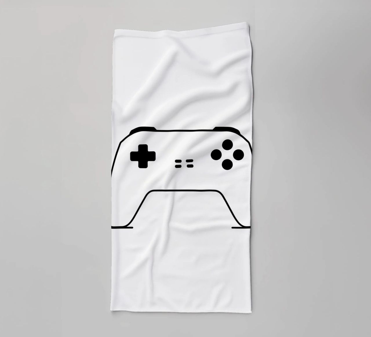 Console di gioco - Line art minimalista asciugamano da bagno da Viv Line Art