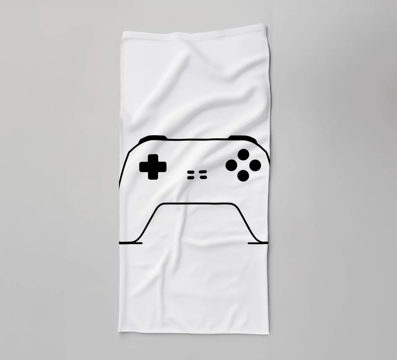 Consola de videojuegos - Arte lineal minimalista toalla de baño de Viv Line Art