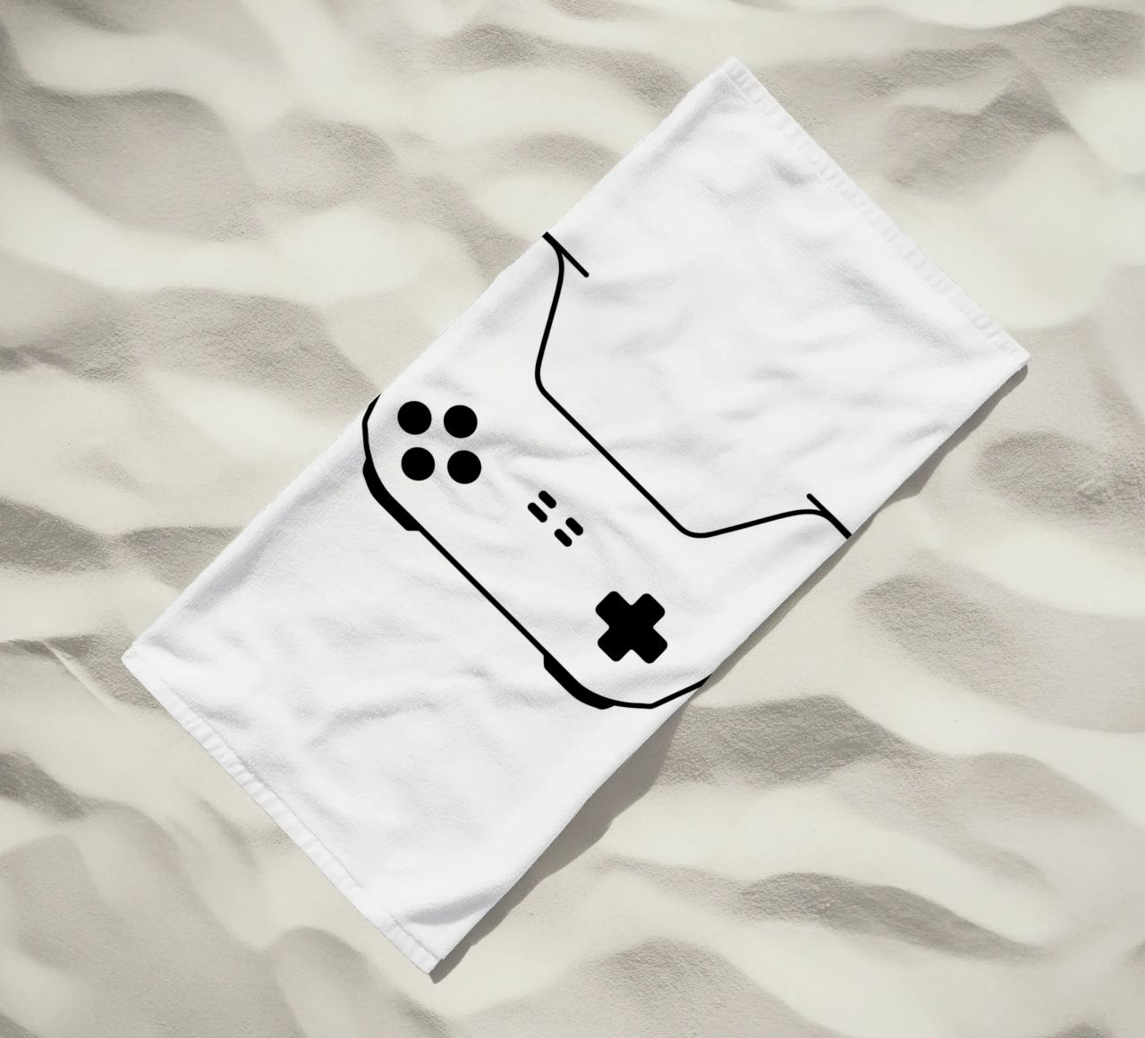 Console di gioco - Line art minimalista telo mare da Viv Line Art