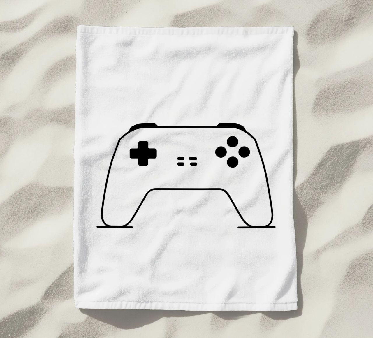 Console di gioco - Line art minimalista telo mare da Viv Line Art