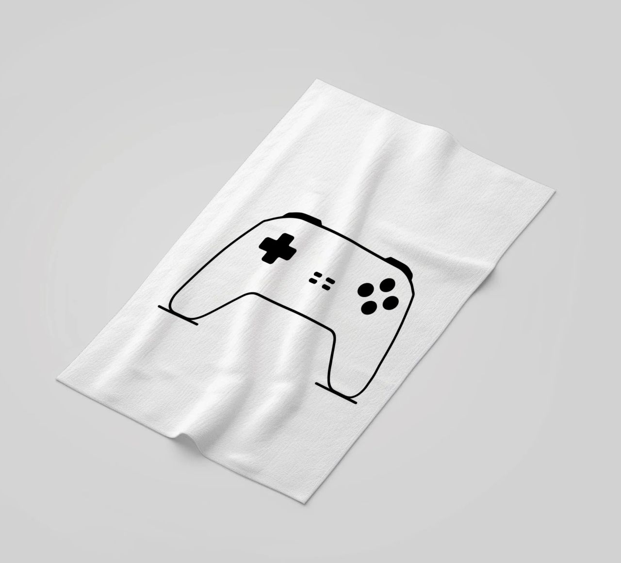 Console di gioco - Line art minimalista telo mare da Viv Line Art