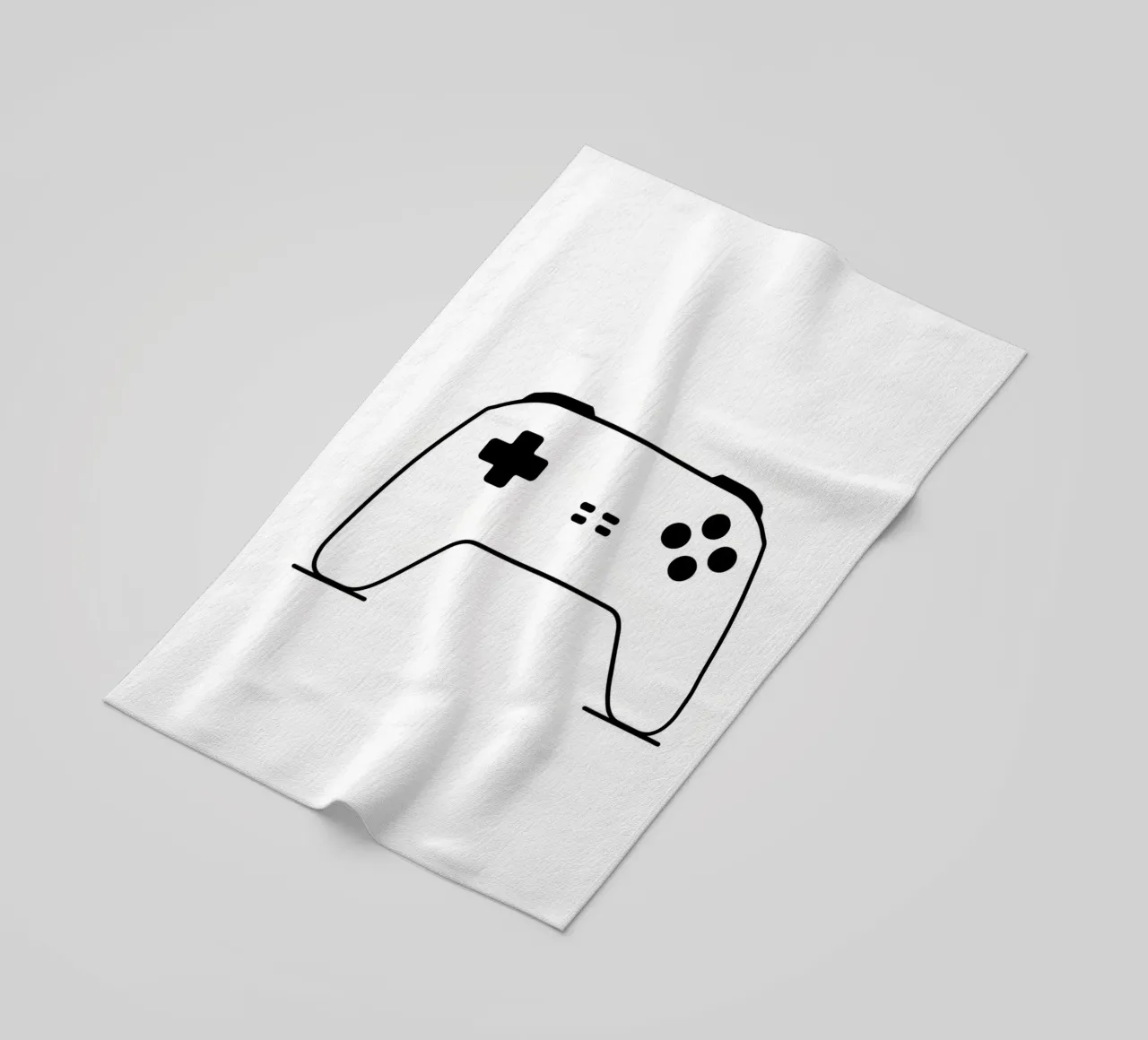 Game Console - Minimalist Line Art beach towel by Viv Line Art