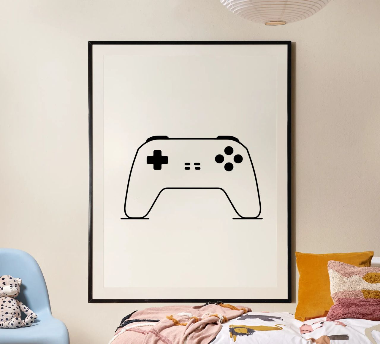 Console di gioco - Line art minimalista carta hahnemühle da Viv Line Art