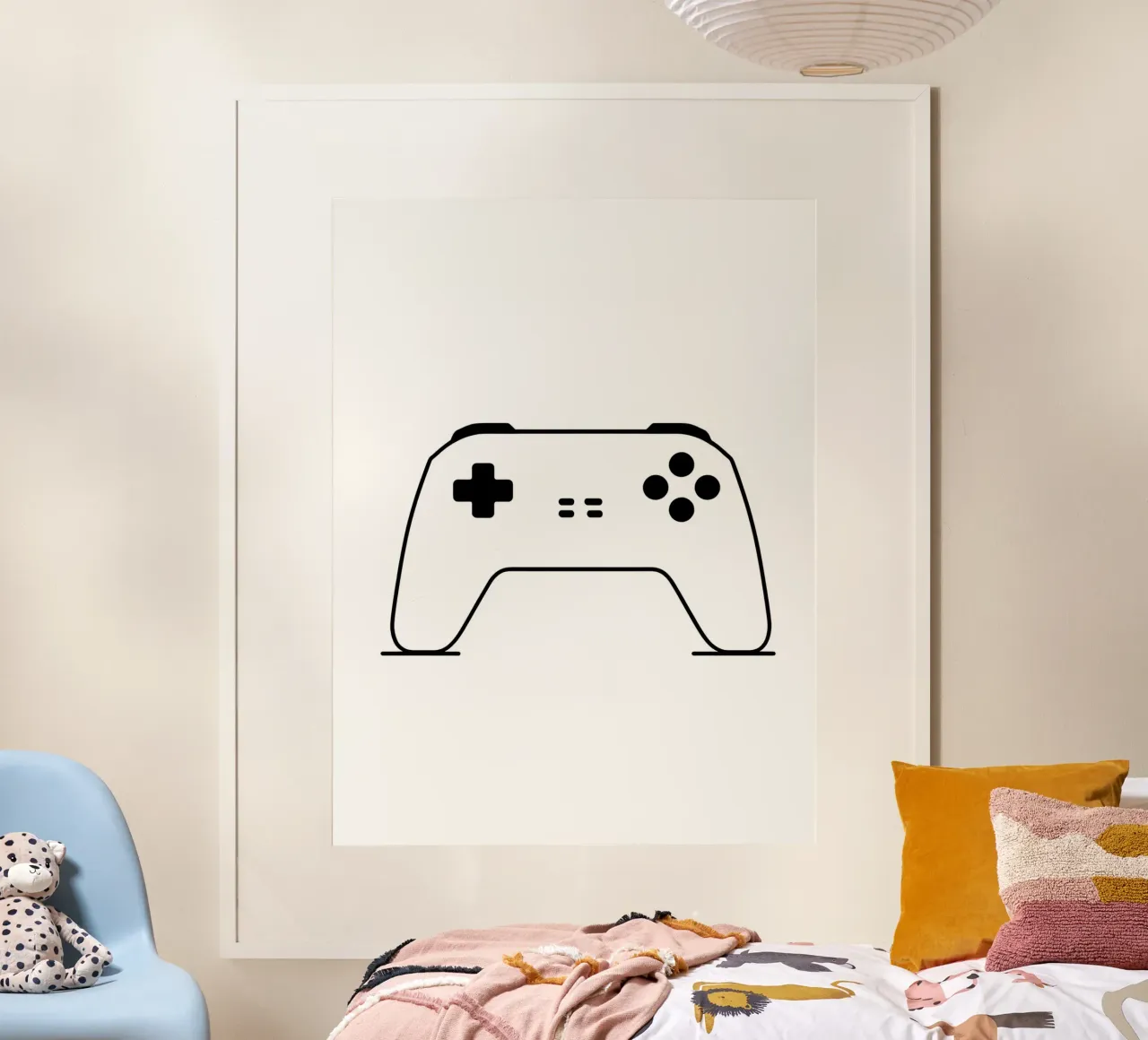 Spielkonsole - Minimalistische Linienkunst Poster von Viv Line Art