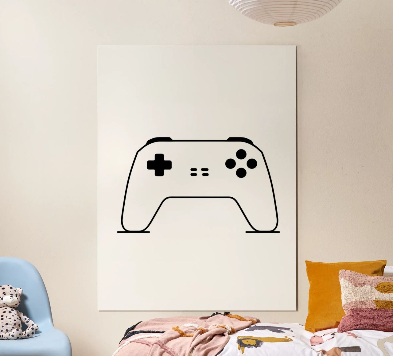 Console di gioco - Line art minimalista carta hahnemühle da Viv Line Art