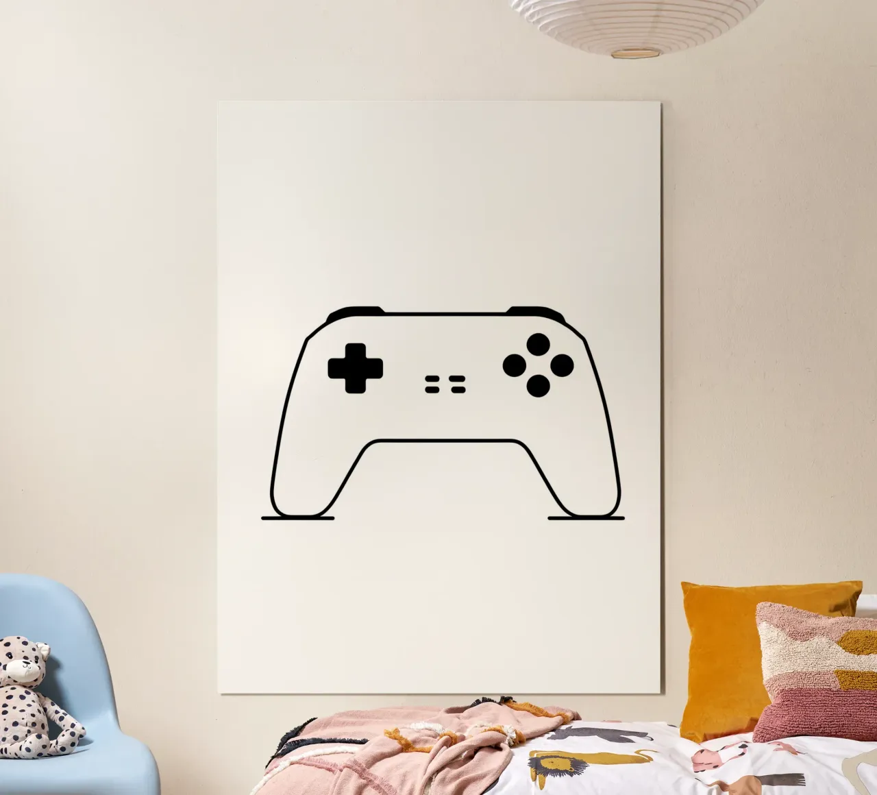 Spielkonsole - Minimalistische Linienkunst Poster von Viv Line Art