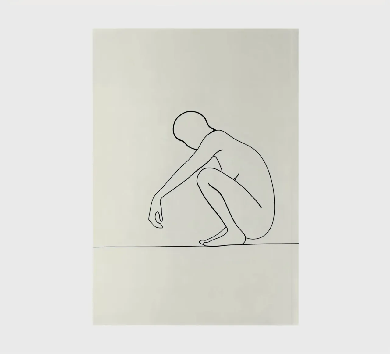 Crouching And Watching You - Minimalist Line Art notebook by Viv Line Art