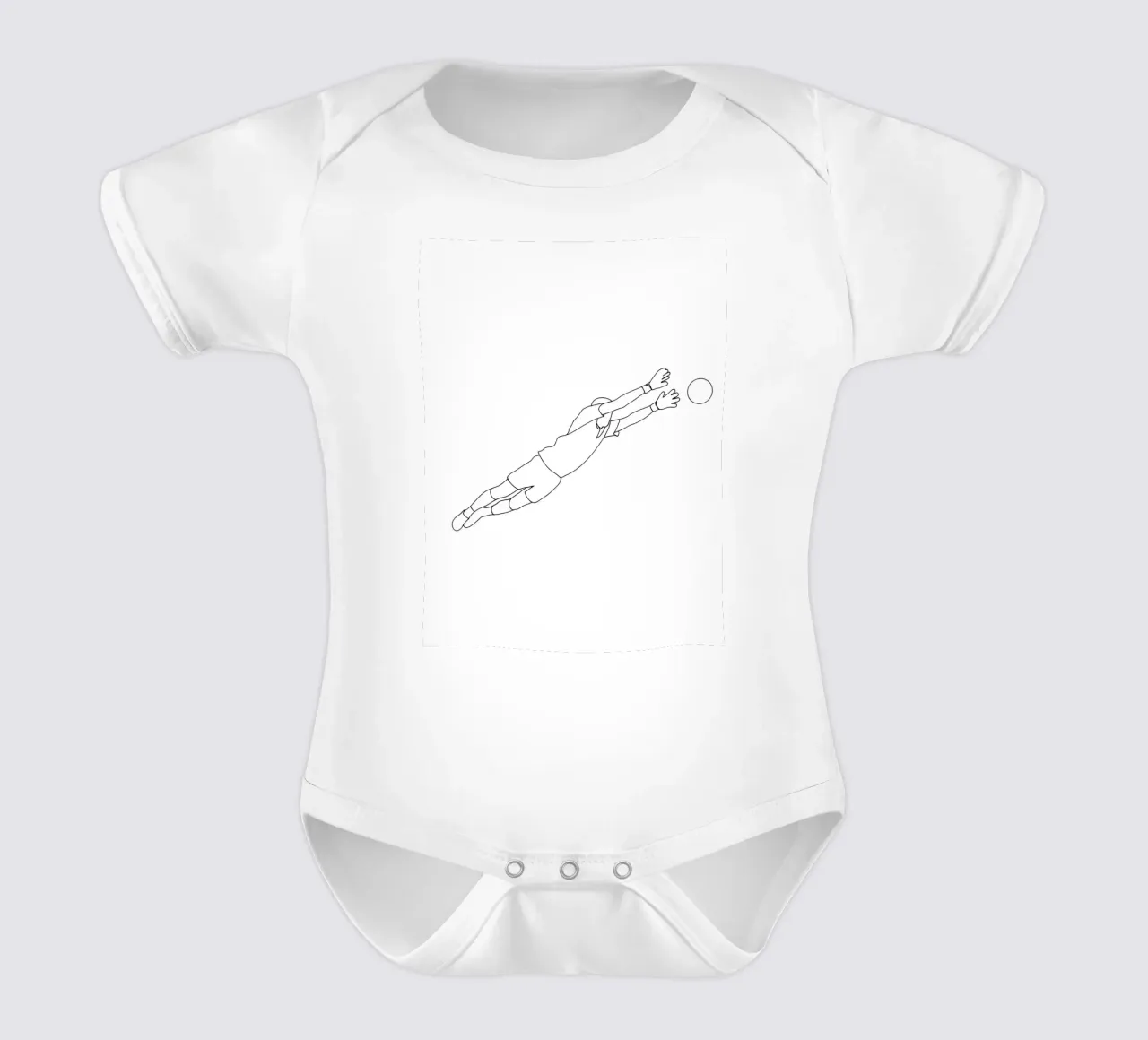 Portiere di calcio - Line Art minimalista body neonato maniche corte da Viv Line Art