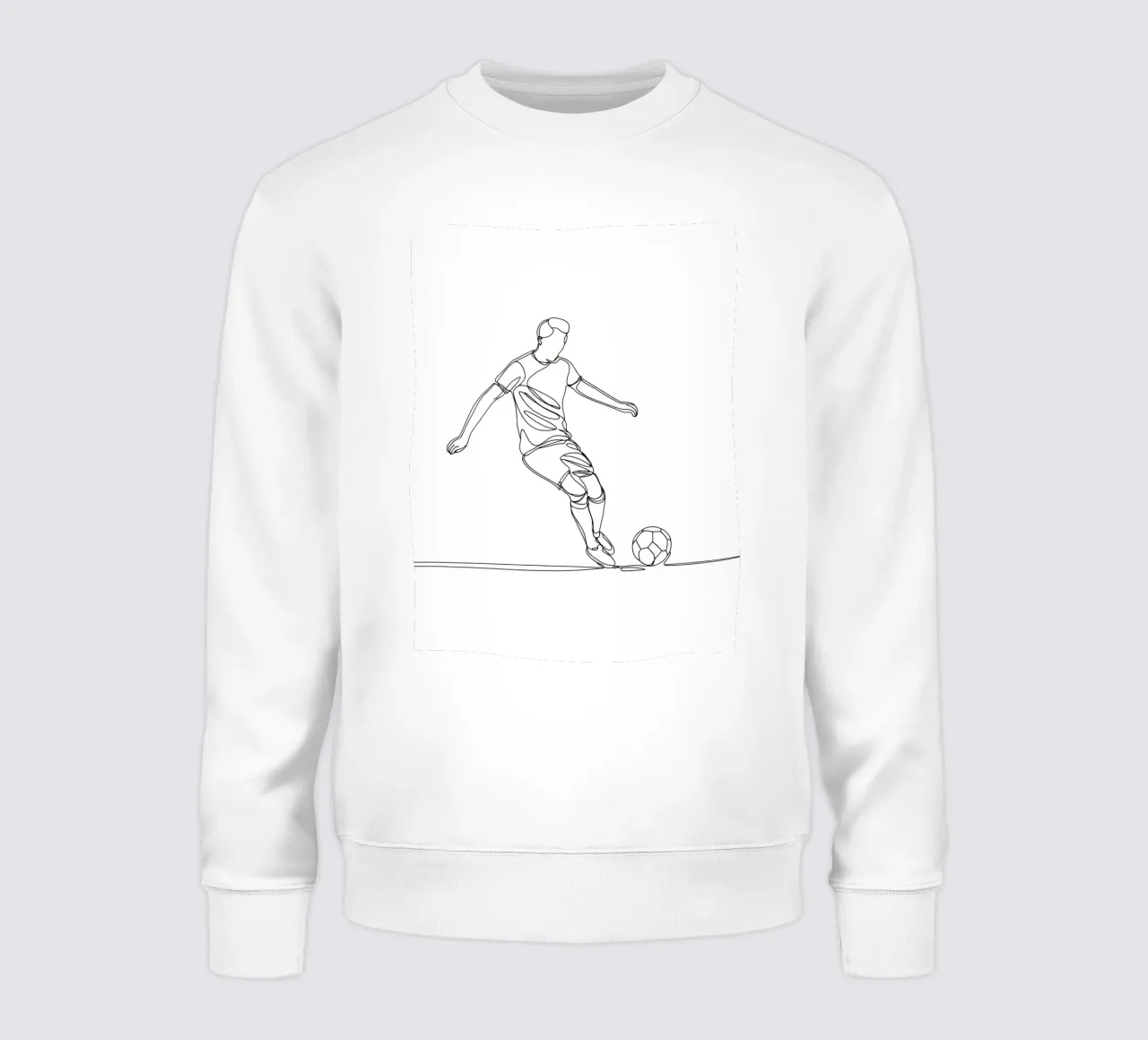Giocatore di calcio - Line Art minimalista felpa da Viv Line Art