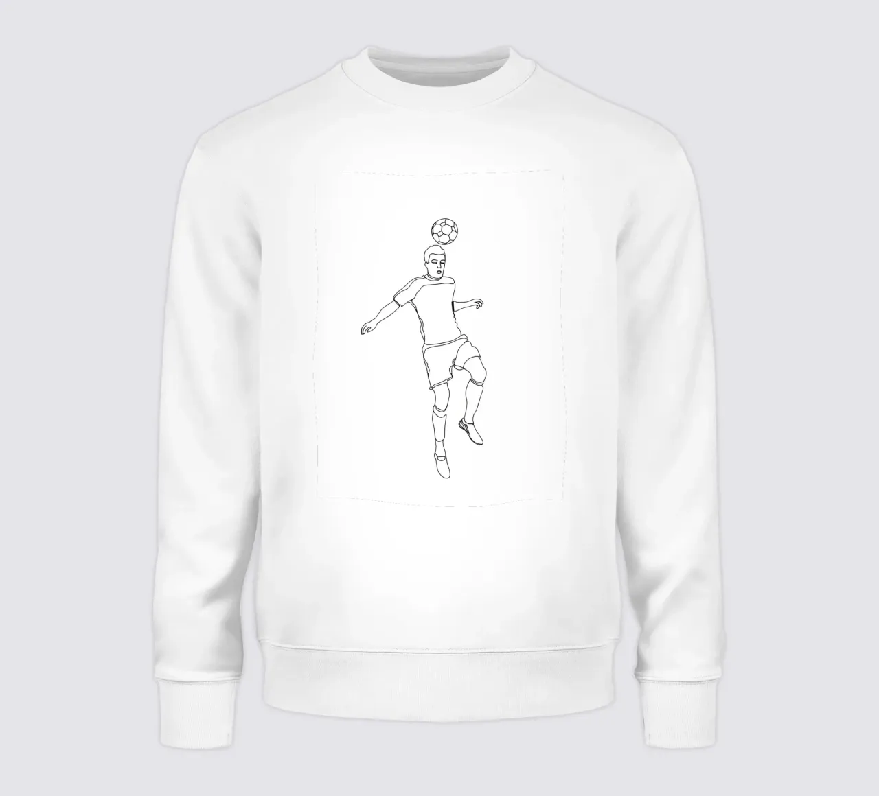 Giocatore di calcio - Line Art minimalista felpa da Viv Line Art