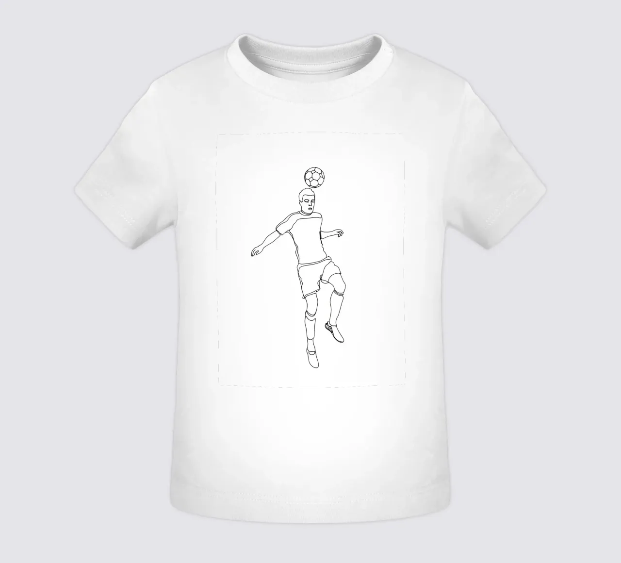 Giocatore di calcio - Line Art minimalista maglietta neonato da Viv Line Art