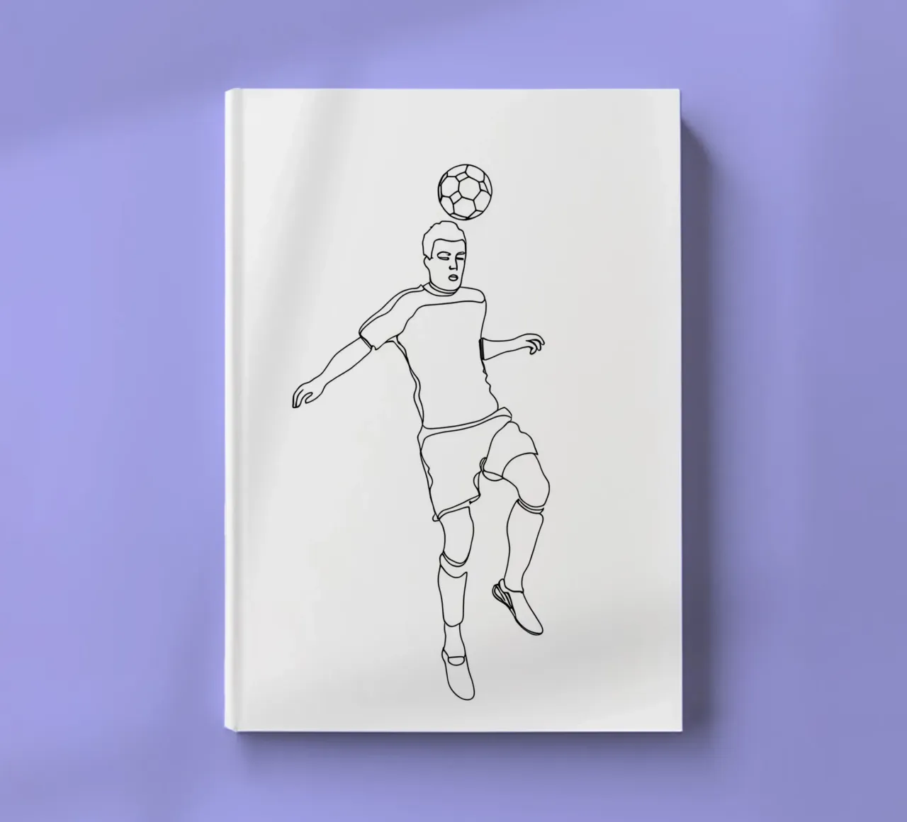 Soccer Player - Minimalist Line Art notebook by Viv Line Art