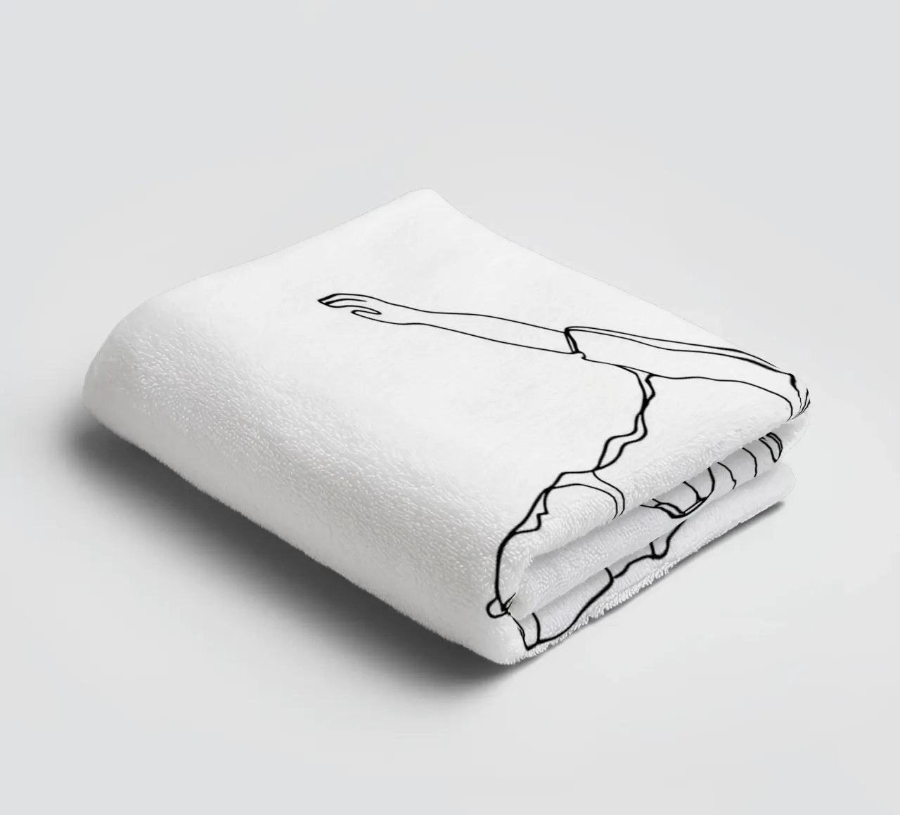 Soccer Player - Minimalist Line Art towel by Viv Line Art