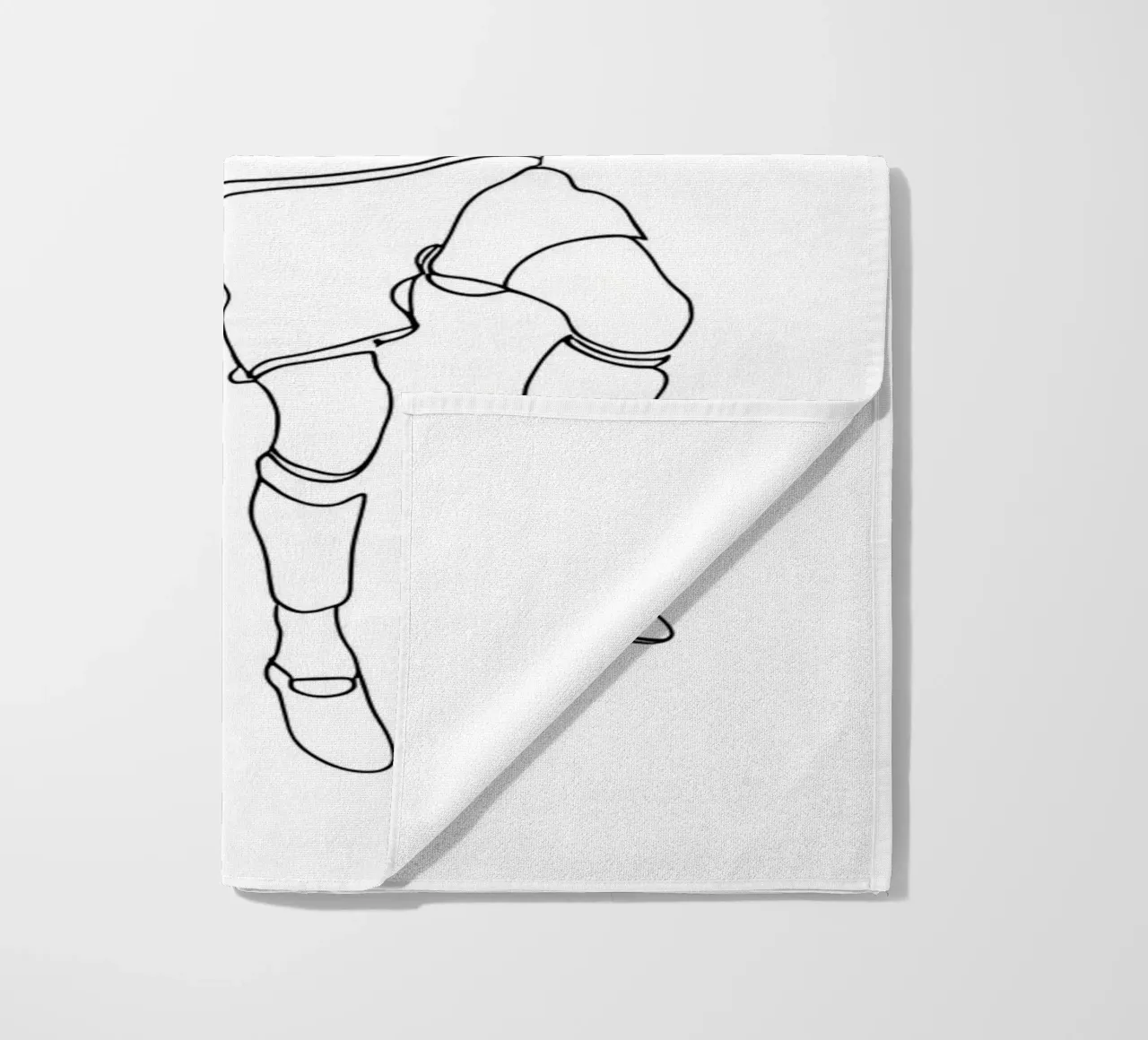 Giocatore di calcio - Line Art minimalista telo mare da Viv Line Art