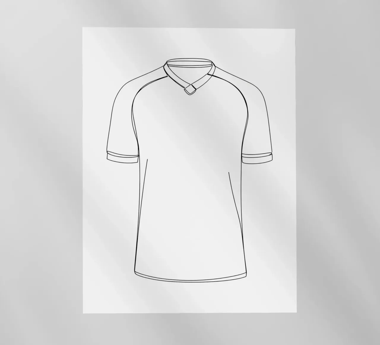 Camicia da calcio - Line Art minimalista pellicola backlit da Viv Line Art