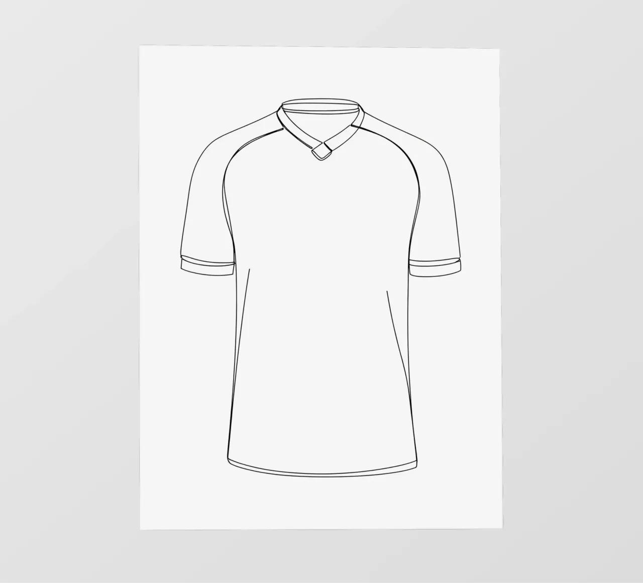 Camicia da calcio - Line Art minimalista telo in pvc da Viv Line Art