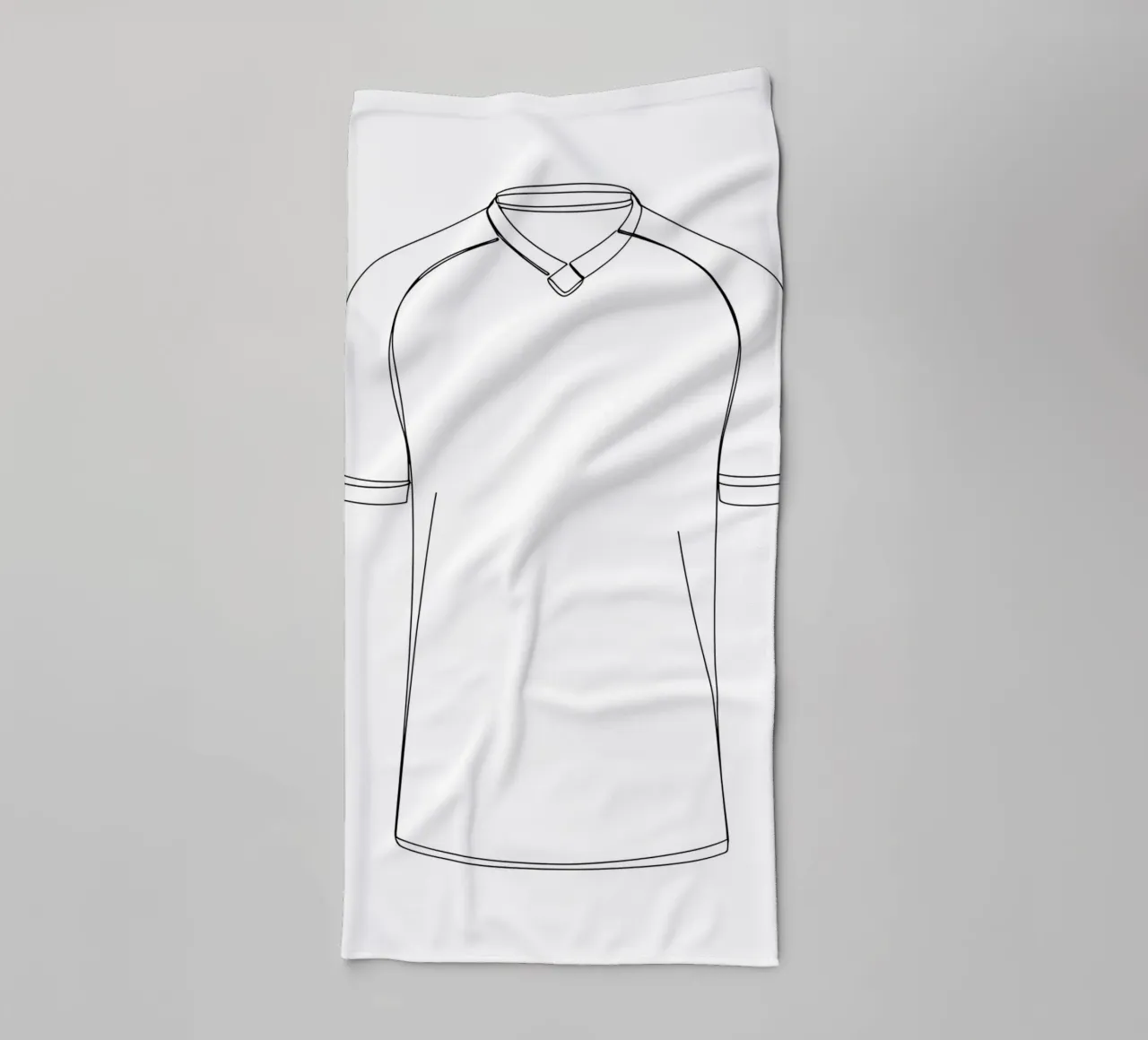 Camicia da calcio - Line Art minimalista asciugamano da bagno da Viv Line Art