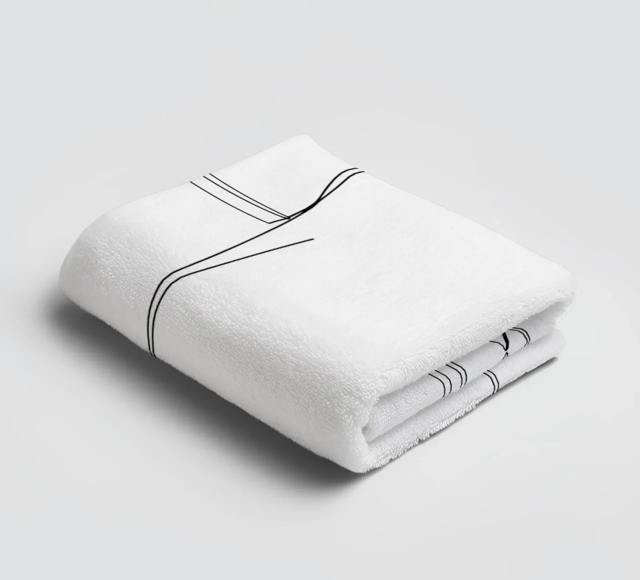 Camicia da calcio - Line Art minimalista asciugamano da bagno da Viv Line Art