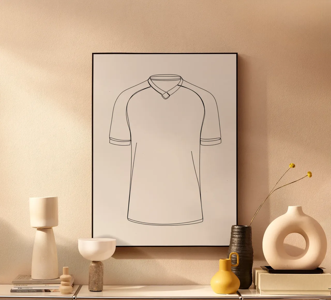 Camicia da calcio - Line Art minimalista plexiglass da Viv Line Art