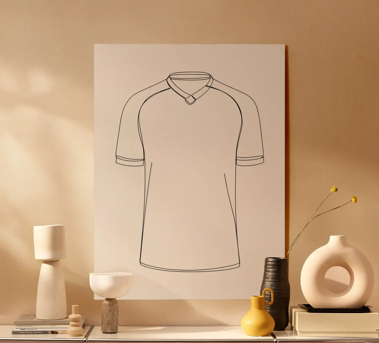 Camicia da calcio - Line Art minimalista plexiglass da Viv Line Art