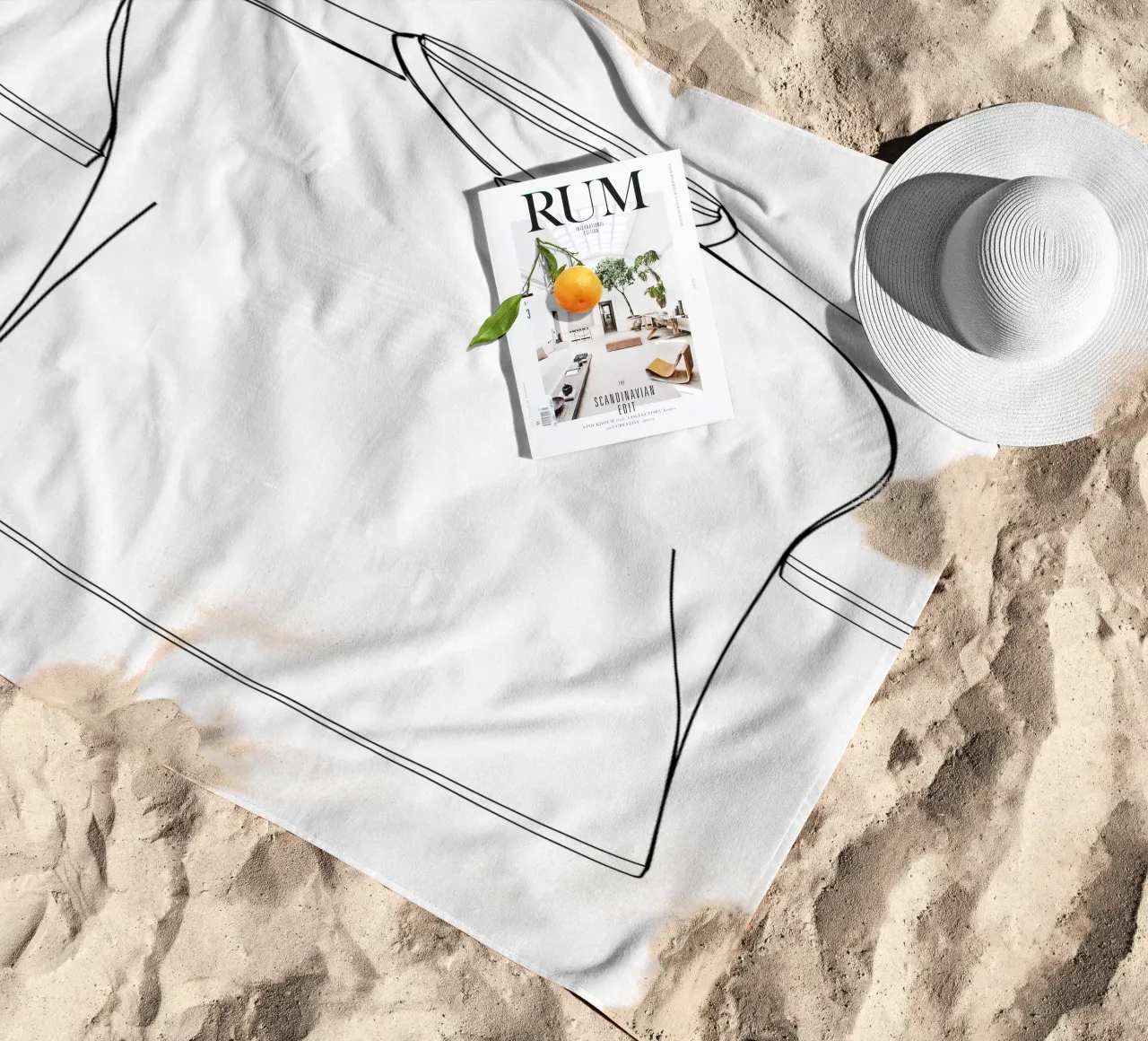 Camicia da calcio - Line Art minimalista telo mare da Viv Line Art