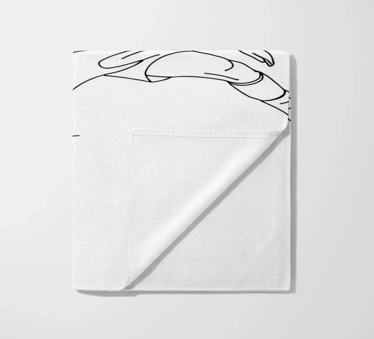 Giocatore di calcio che spara - Line Art minimalista telo mare da Viv Line Art