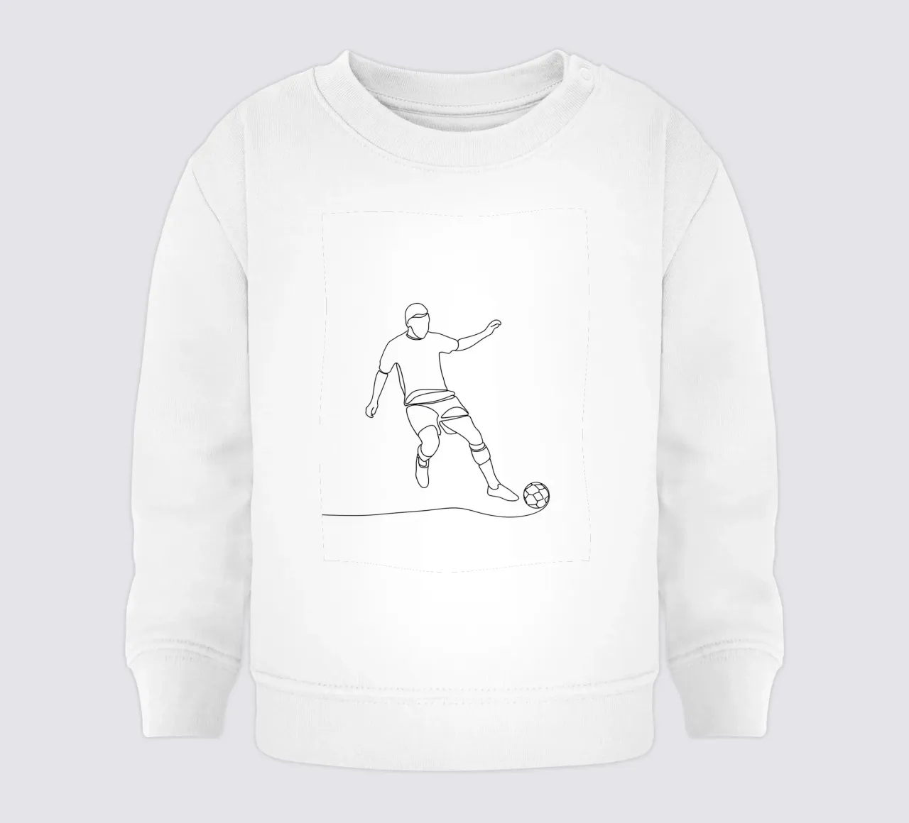 Giocatore di calcio - Line Art minimalista felpa neonato da Viv Line Art