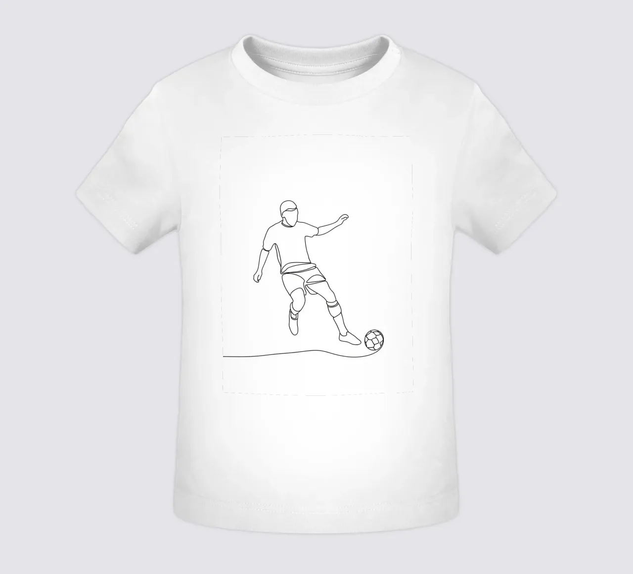 Giocatore di calcio - Line Art minimalista maglietta neonato da Viv Line Art