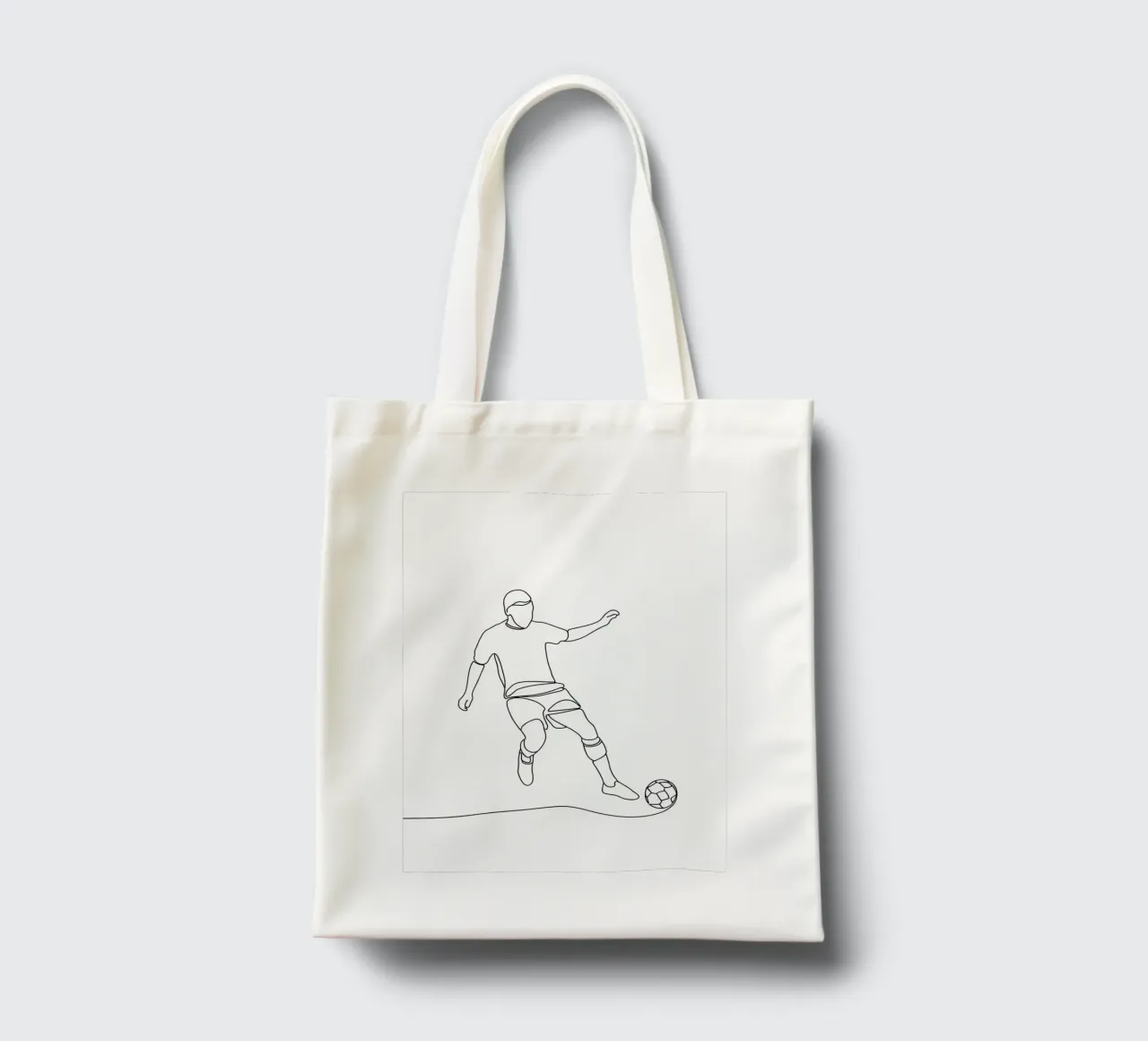 Soccer Player - Minimalist Line Art tote bag by Viv Line Art