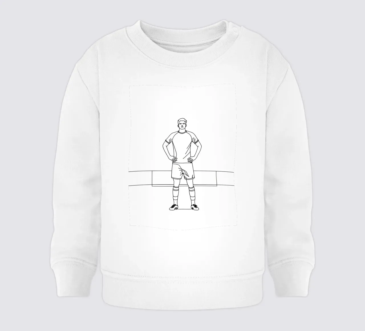 Calcio - Line art minimalista felpa neonato da Viv Line Art