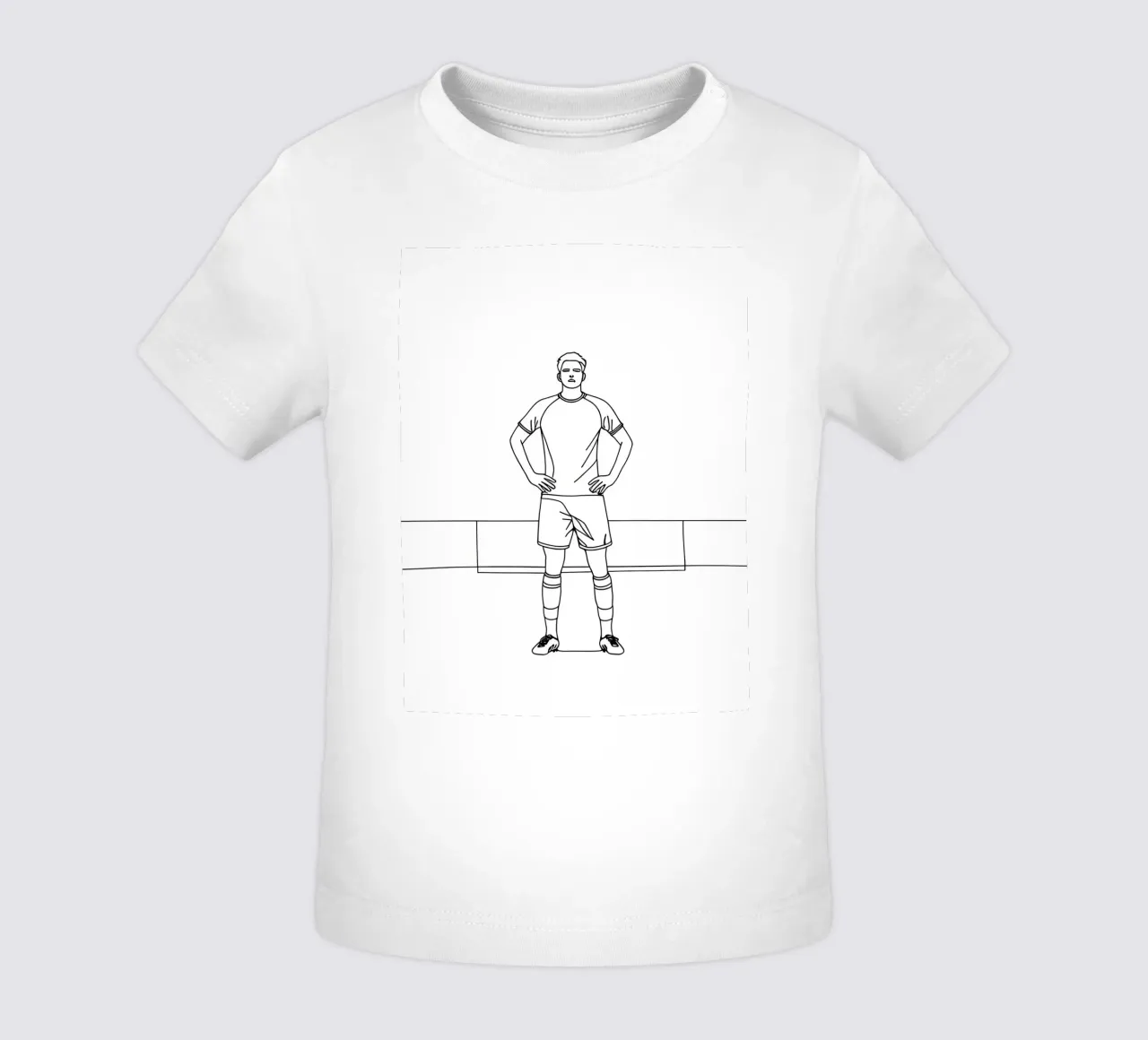 Calcio - Line art minimalista maglietta neonato da Viv Line Art