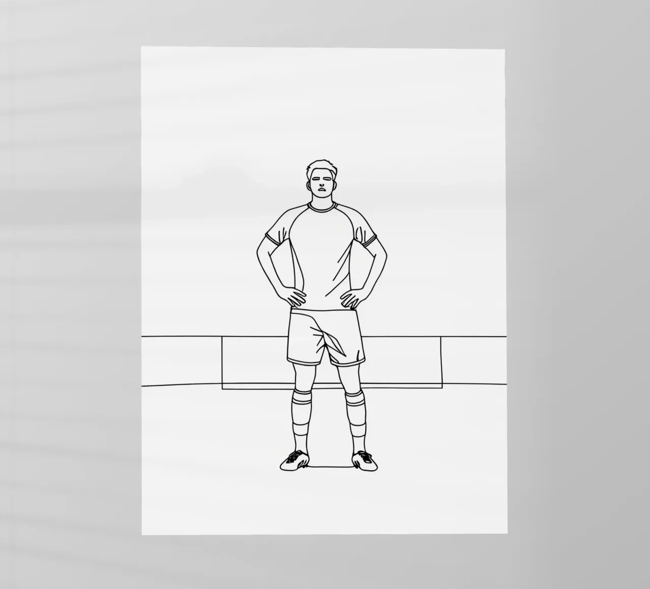 Calcio - Line art minimalista pellicola backlit da Viv Line Art