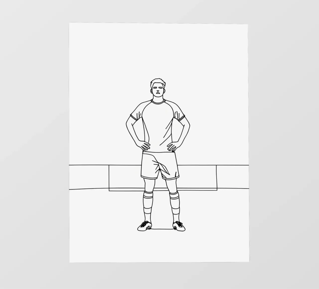 Calcio - Line art minimalista pellicola backlit da Viv Line Art
