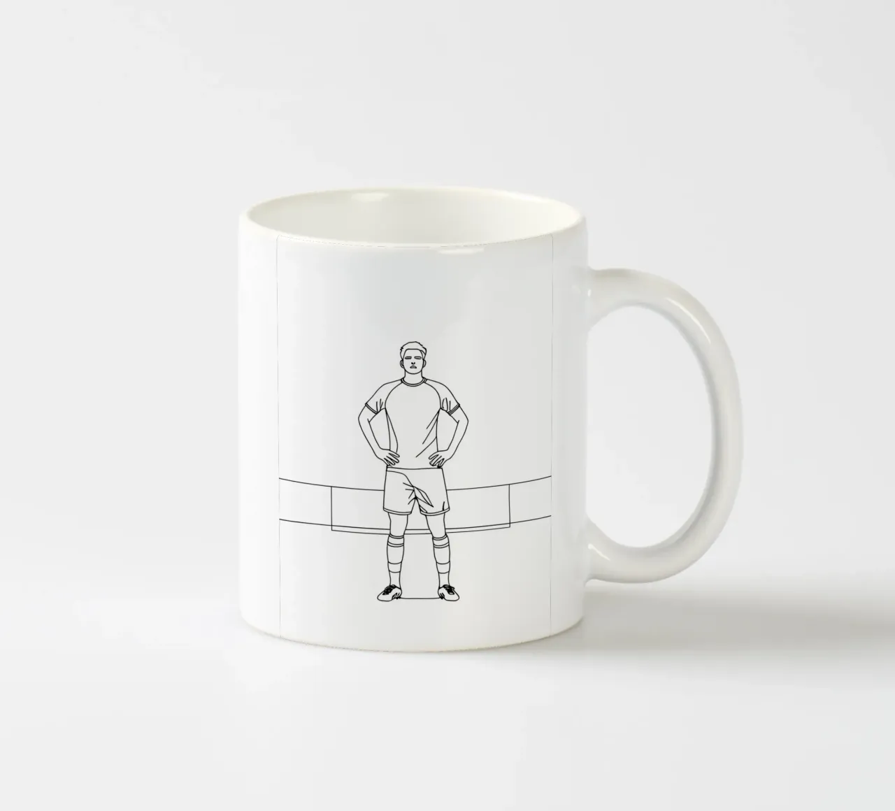 Calcio - Line art minimalista tazza in ceramica da Viv Line Art