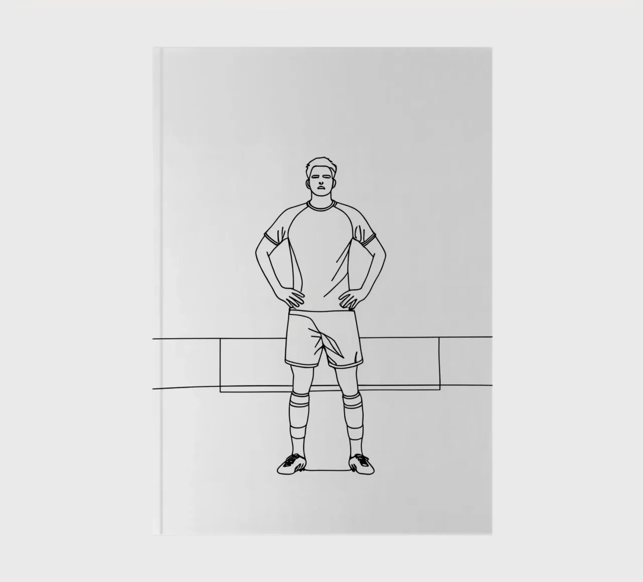 Soccer - Minimalist Line Art notebook by Viv Line Art