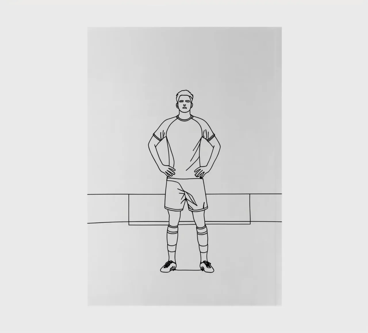 Soccer - Minimalist Line Art notebook by Viv Line Art