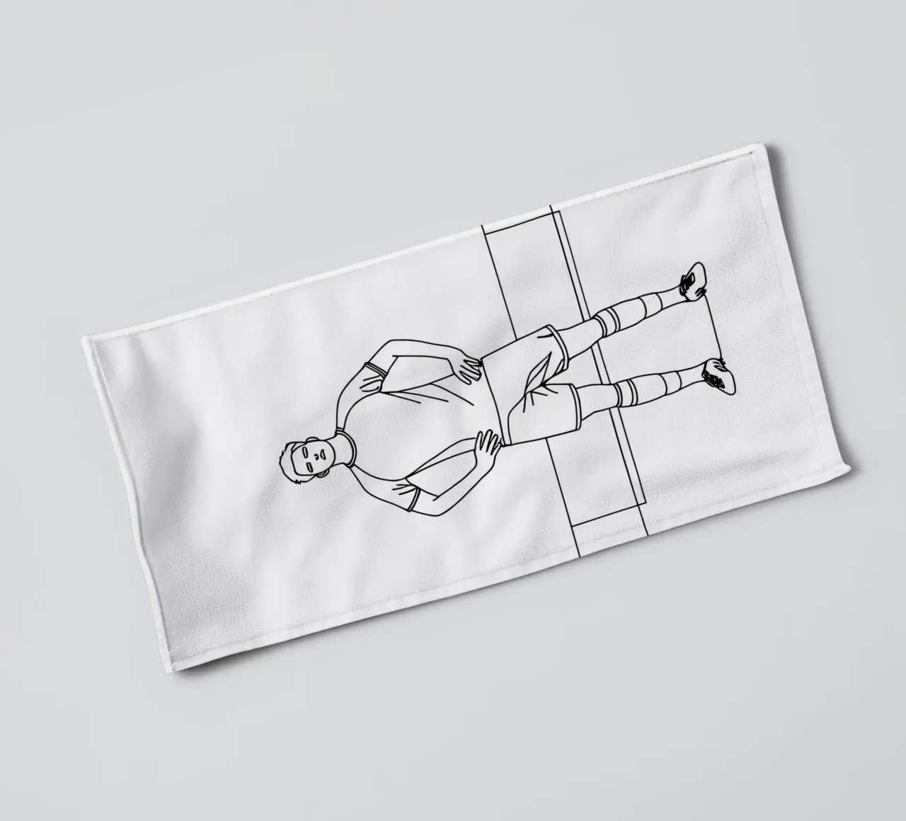 Calcio - Line art minimalista asciugamano da bagno da Viv Line Art