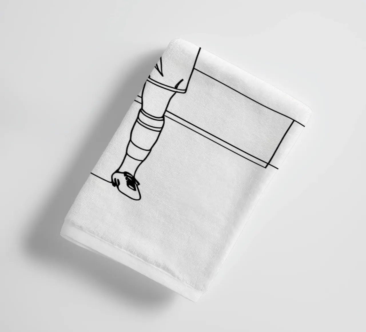 Calcio - Line art minimalista asciugamano da bagno da Viv Line Art