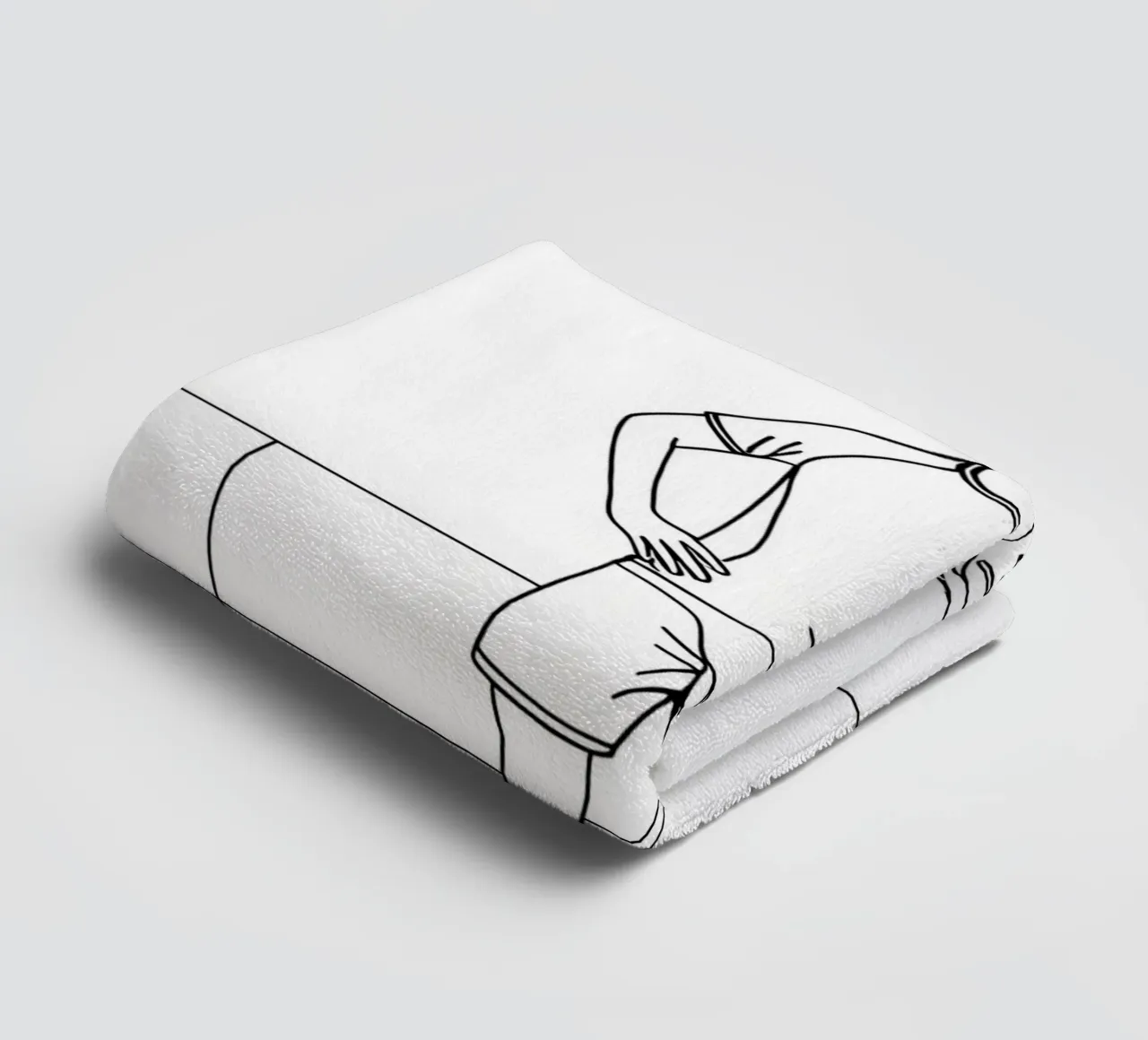 Calcio - Line art minimalista asciugamano da bagno da Viv Line Art