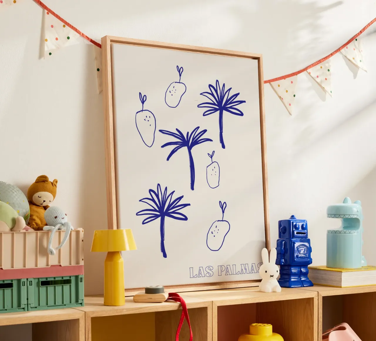 Las Palmas No 01 canvas met Baklijst van treechild